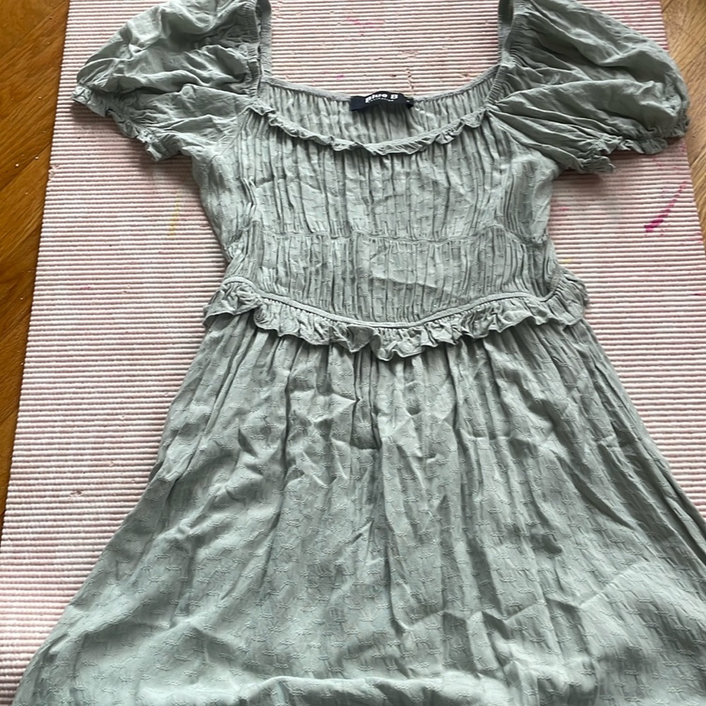 Green Smocked Dress